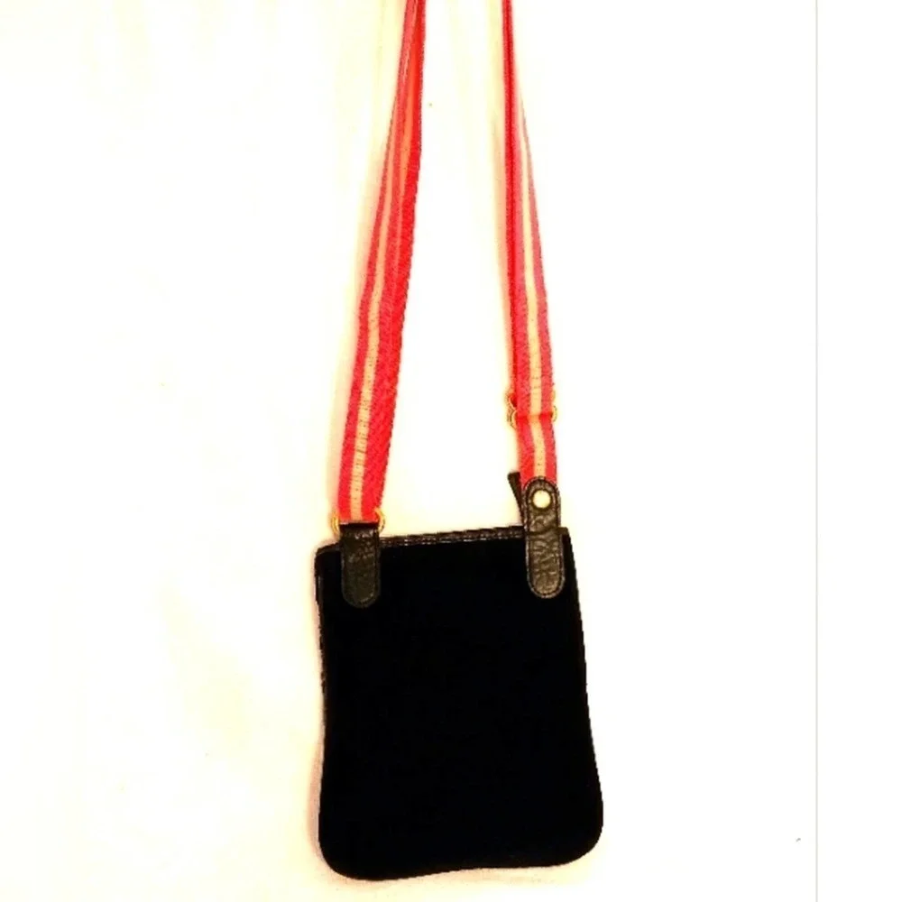 Juicy Couture Crossbody BLACK VELVET Shoulder Bag Purse Adjustable EMBROIDERED